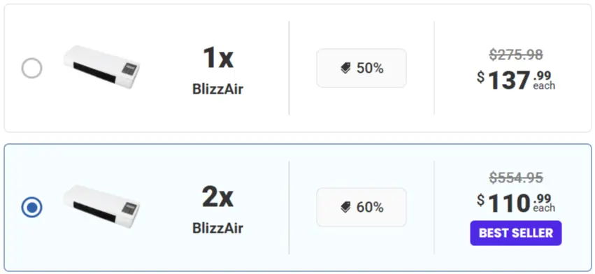 BlizzAir Portable AC offer price 